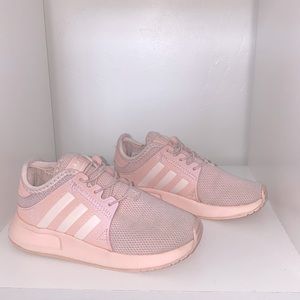 Light pink adidas kids shoes